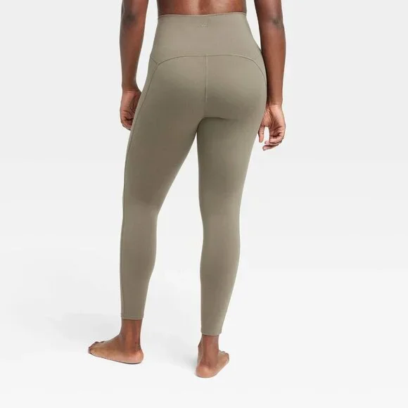 XS - Womens Ultra High-Rise Flex Leggings - All in Motion - Moss Green - Picture 4 of 8